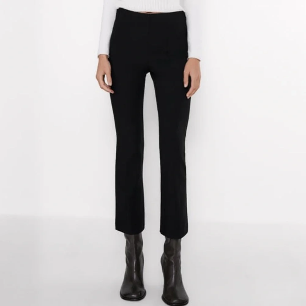 Zara Black Flared Pants/ Leggings - Picture 2 of 7